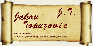 Jakov Topuzović vizit kartica